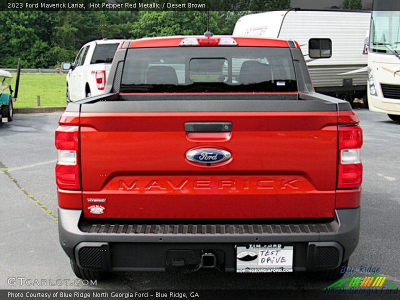 Hot Pepper Red Metallic / Desert Brown 2023 Ford Maverick Lariat