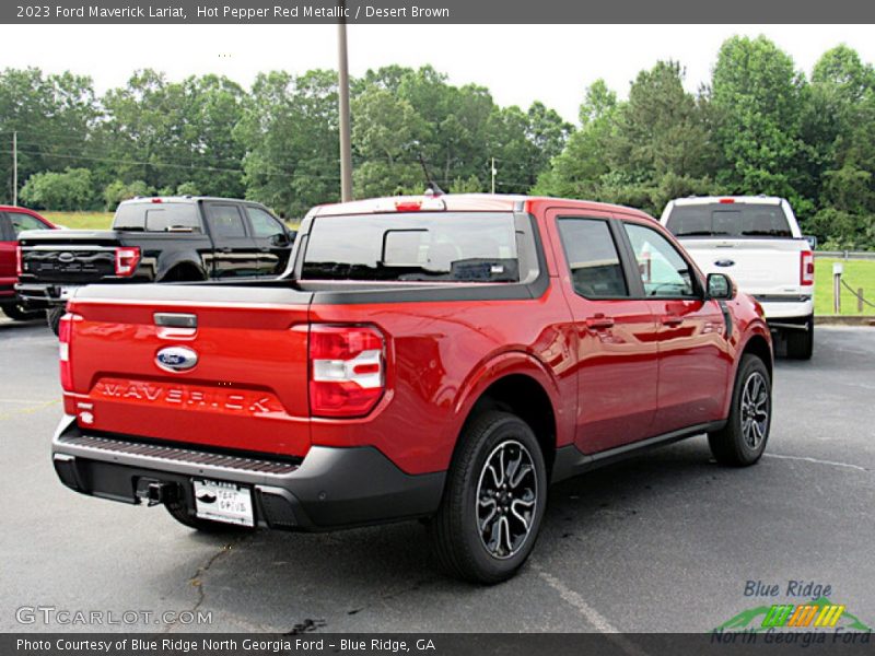 Hot Pepper Red Metallic / Desert Brown 2023 Ford Maverick Lariat