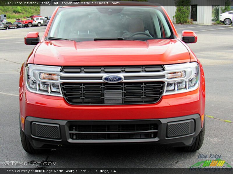 Hot Pepper Red Metallic / Desert Brown 2023 Ford Maverick Lariat