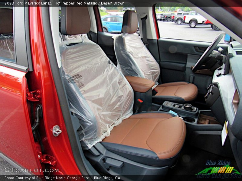 Hot Pepper Red Metallic / Desert Brown 2023 Ford Maverick Lariat
