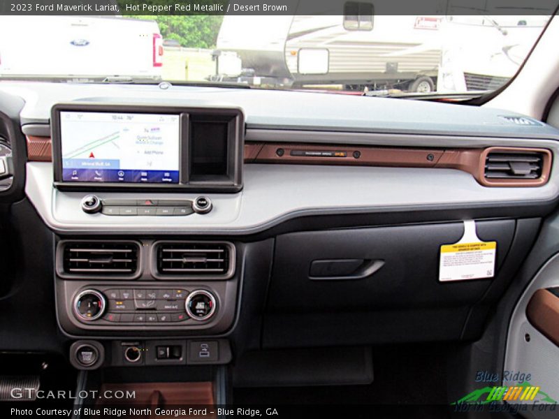 Hot Pepper Red Metallic / Desert Brown 2023 Ford Maverick Lariat