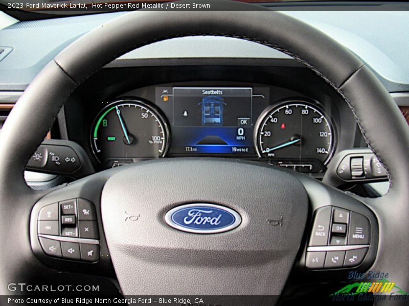 Hot Pepper Red Metallic / Desert Brown 2023 Ford Maverick Lariat
