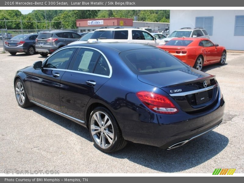Lunar Blue Metallic / Silk Beige/Black 2016 Mercedes-Benz C 300 Sedan