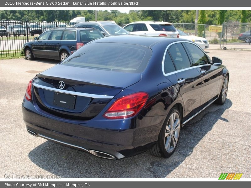 Lunar Blue Metallic / Silk Beige/Black 2016 Mercedes-Benz C 300 Sedan