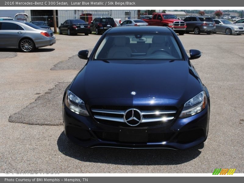 Lunar Blue Metallic / Silk Beige/Black 2016 Mercedes-Benz C 300 Sedan