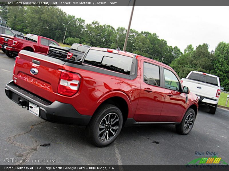 Hot Pepper Red Metallic / Desert Brown 2023 Ford Maverick Lariat