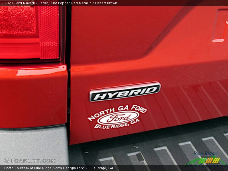 Hot Pepper Red Metallic / Desert Brown 2023 Ford Maverick Lariat
