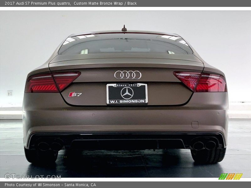 Custom Matte Bronze Wrap / Black 2017 Audi S7 Premium Plus quattro
