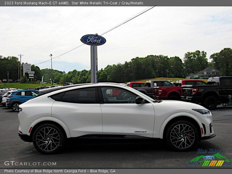 Star White Metallic Tri-Coat / Gray/Metallic 2023 Ford Mustang Mach-E GT eAWD