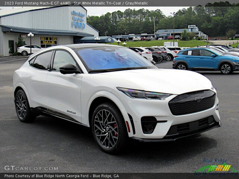Star White Metallic Tri-Coat / Gray/Metallic 2023 Ford Mustang Mach-E GT eAWD