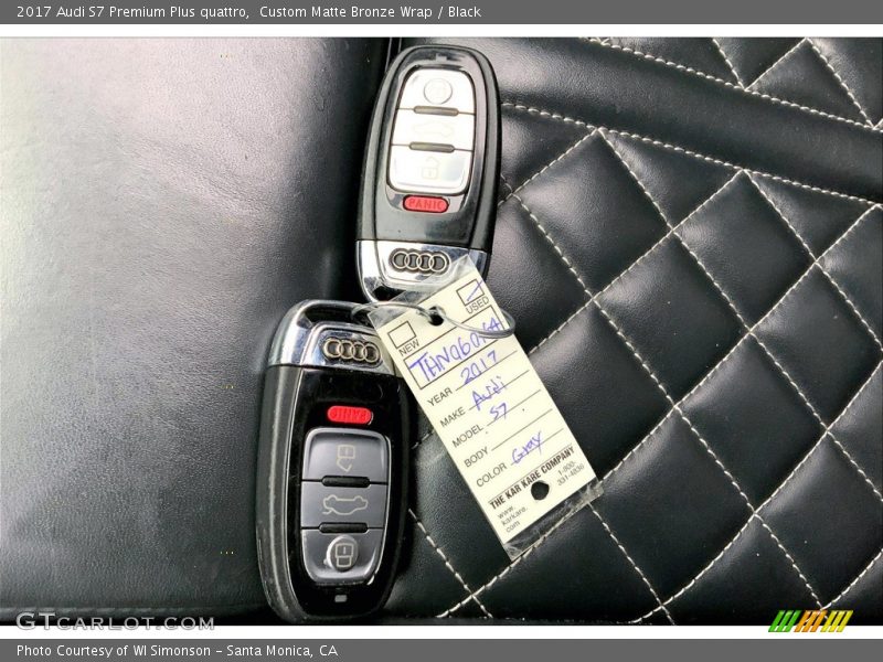 Keys of 2017 S7 Premium Plus quattro