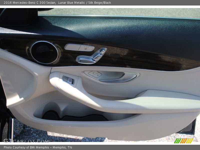 Lunar Blue Metallic / Silk Beige/Black 2016 Mercedes-Benz C 300 Sedan