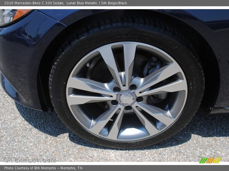 Lunar Blue Metallic / Silk Beige/Black 2016 Mercedes-Benz C 300 Sedan