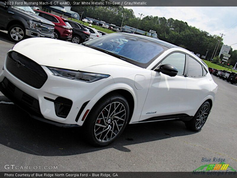 Star White Metallic Tri-Coat / Gray/Metallic 2023 Ford Mustang Mach-E GT eAWD