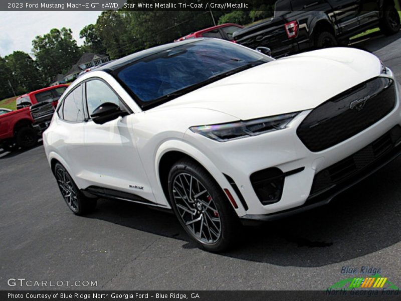 Star White Metallic Tri-Coat / Gray/Metallic 2023 Ford Mustang Mach-E GT eAWD