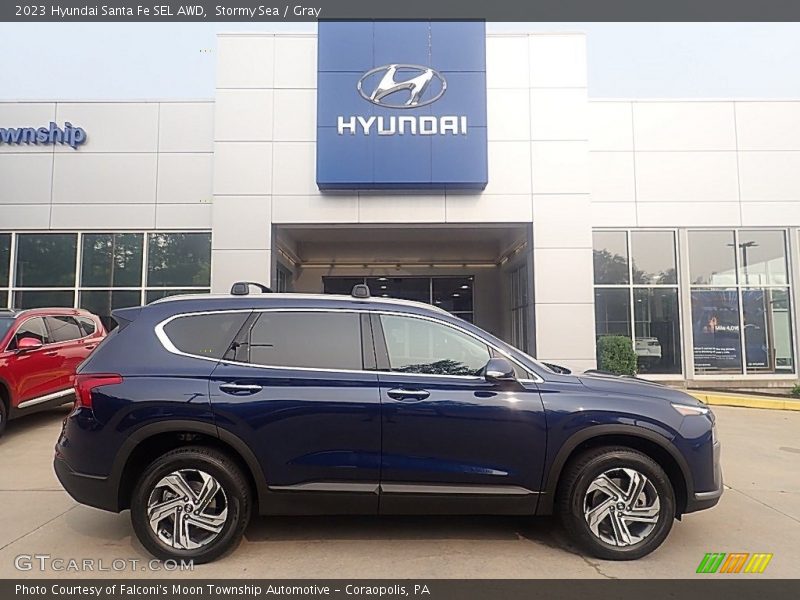 Stormy Sea / Gray 2023 Hyundai Santa Fe SEL AWD