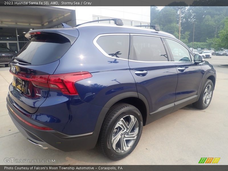 Stormy Sea / Gray 2023 Hyundai Santa Fe SEL AWD
