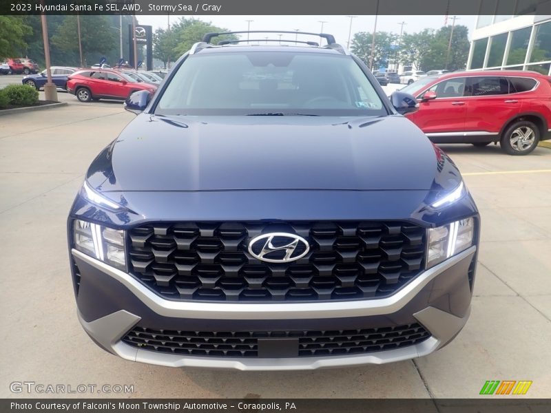 Stormy Sea / Gray 2023 Hyundai Santa Fe SEL AWD