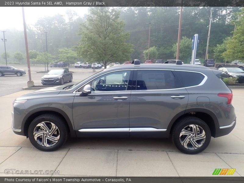 Hampton Gray / Black 2023 Hyundai Santa Fe SEL AWD