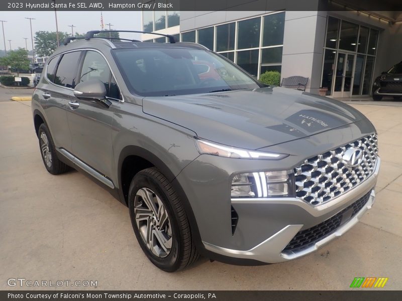 Hampton Gray / Black 2023 Hyundai Santa Fe SEL AWD