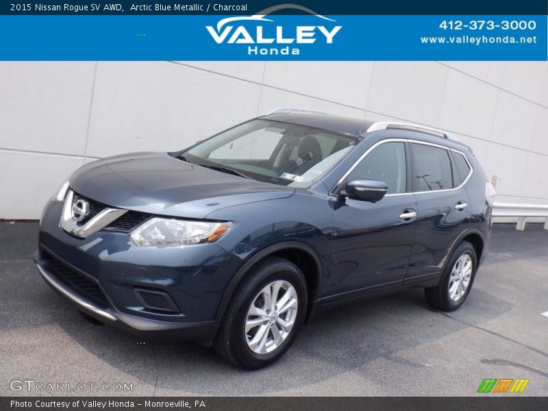 Arctic Blue Metallic / Charcoal 2015 Nissan Rogue SV AWD