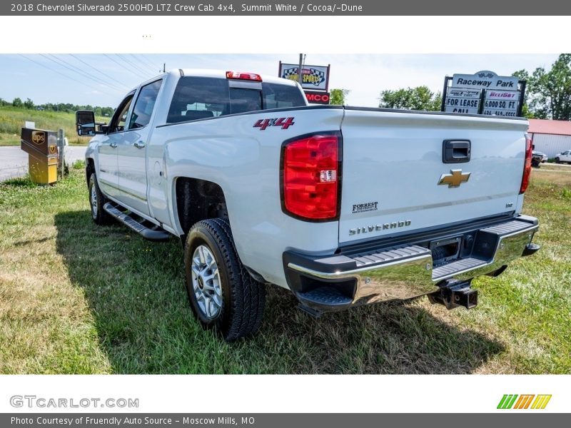 Summit White / Cocoa/­Dune 2018 Chevrolet Silverado 2500HD LTZ Crew Cab 4x4