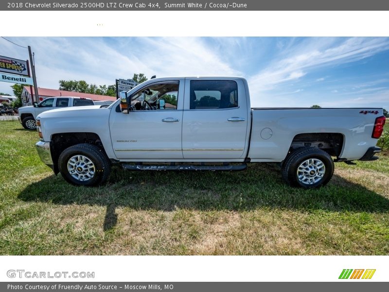 Summit White / Cocoa/­Dune 2018 Chevrolet Silverado 2500HD LTZ Crew Cab 4x4