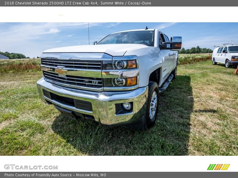 Summit White / Cocoa/­Dune 2018 Chevrolet Silverado 2500HD LTZ Crew Cab 4x4