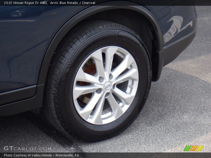 Arctic Blue Metallic / Charcoal 2015 Nissan Rogue SV AWD
