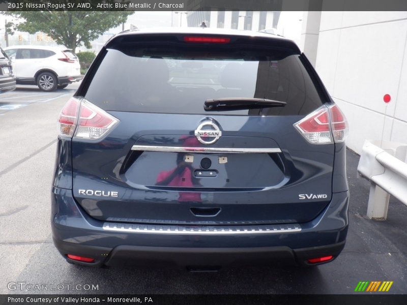 Arctic Blue Metallic / Charcoal 2015 Nissan Rogue SV AWD
