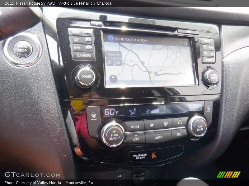 Arctic Blue Metallic / Charcoal 2015 Nissan Rogue SV AWD