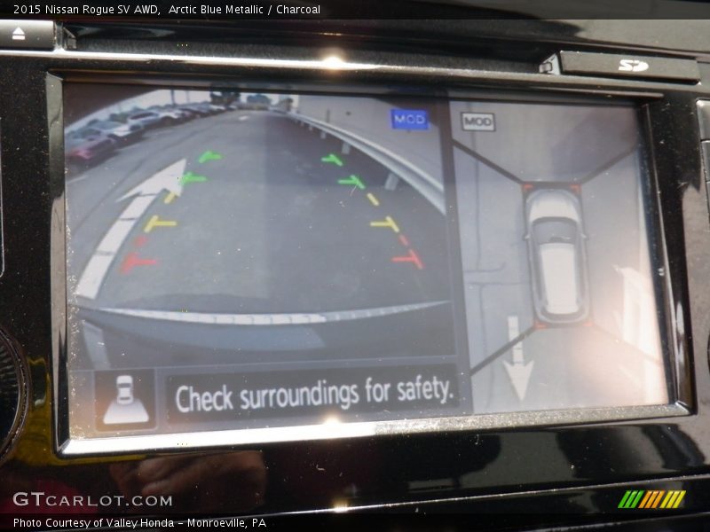 Arctic Blue Metallic / Charcoal 2015 Nissan Rogue SV AWD