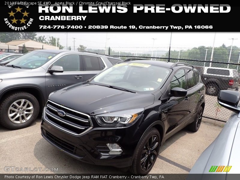 Agate Black / Chromite Gray/Charcoal Black 2019 Ford Escape SE 4WD