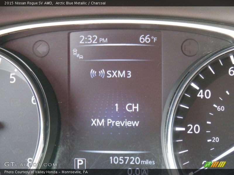 Arctic Blue Metallic / Charcoal 2015 Nissan Rogue SV AWD