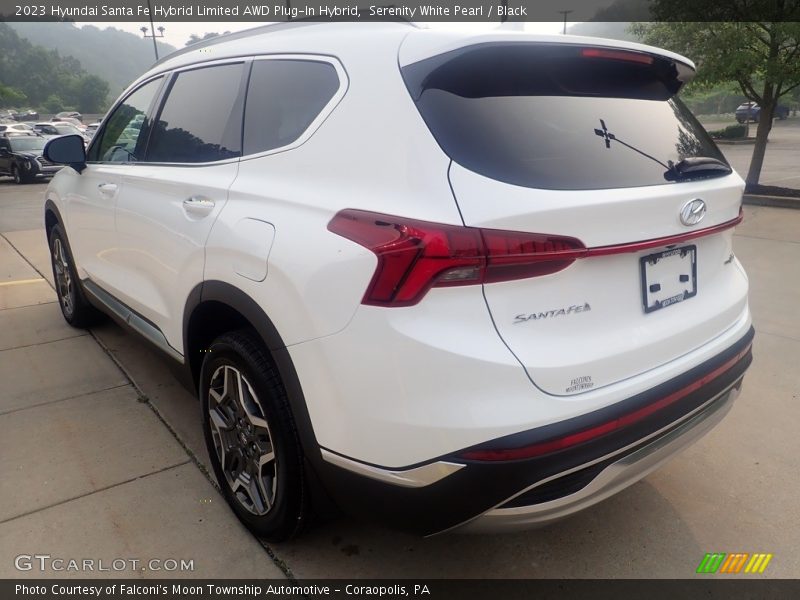 Serenity White Pearl / Black 2023 Hyundai Santa Fe Hybrid Limited AWD Plug-In Hybrid