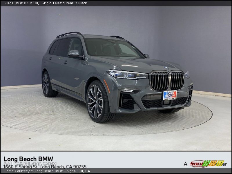 Grigio Telesto Pearl / Black 2021 BMW X7 M50i