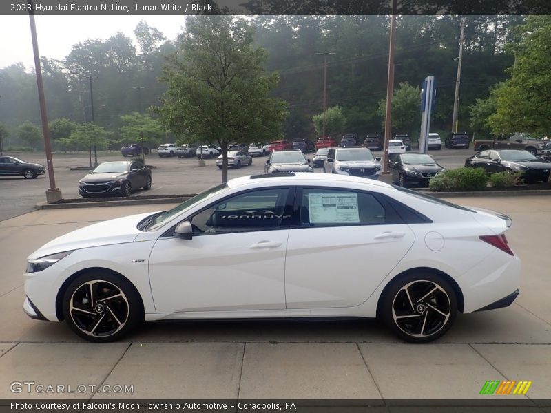 Lunar White / Black 2023 Hyundai Elantra N-Line