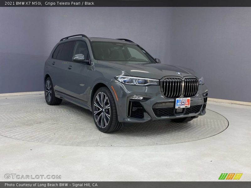 Grigio Telesto Pearl / Black 2021 BMW X7 M50i
