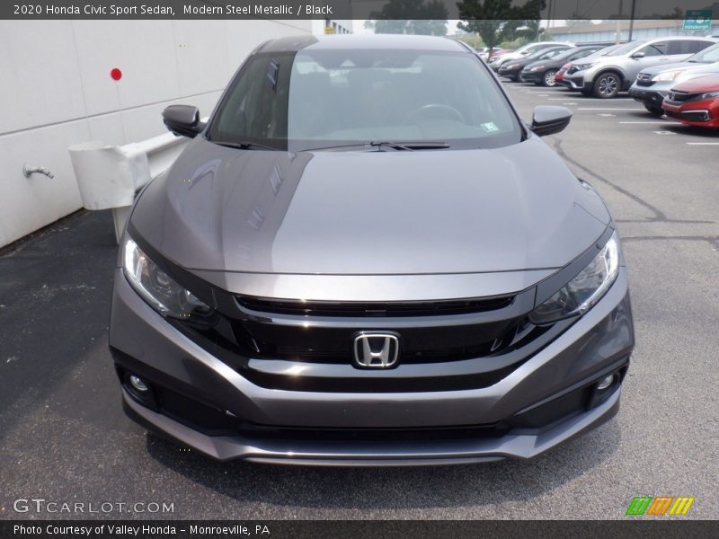 Modern Steel Metallic / Black 2020 Honda Civic Sport Sedan