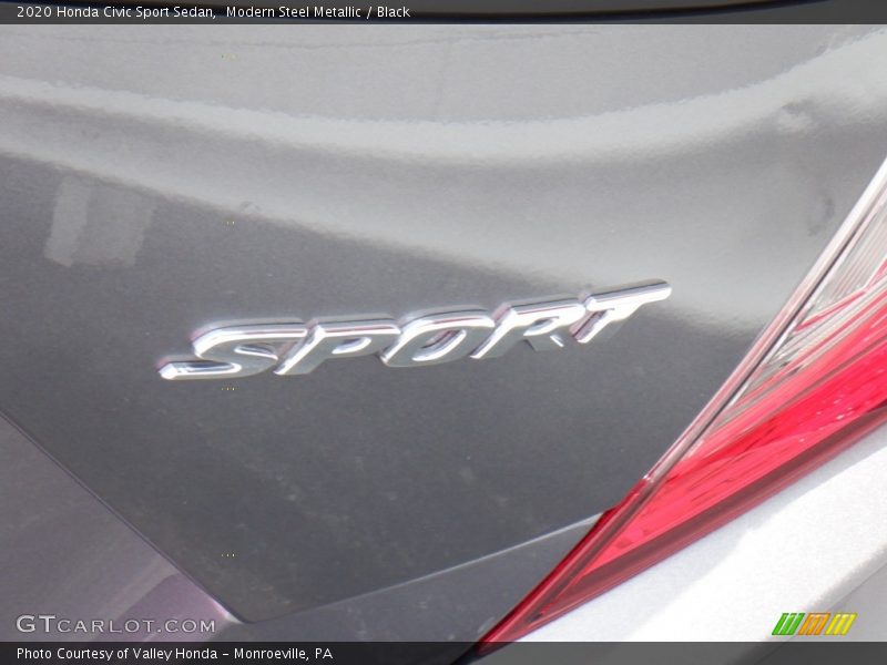 Modern Steel Metallic / Black 2020 Honda Civic Sport Sedan