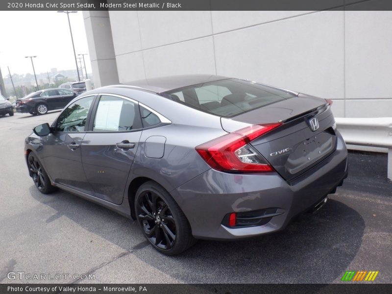Modern Steel Metallic / Black 2020 Honda Civic Sport Sedan