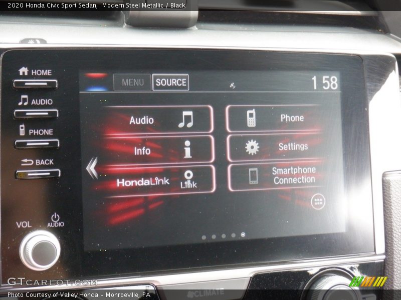 Modern Steel Metallic / Black 2020 Honda Civic Sport Sedan