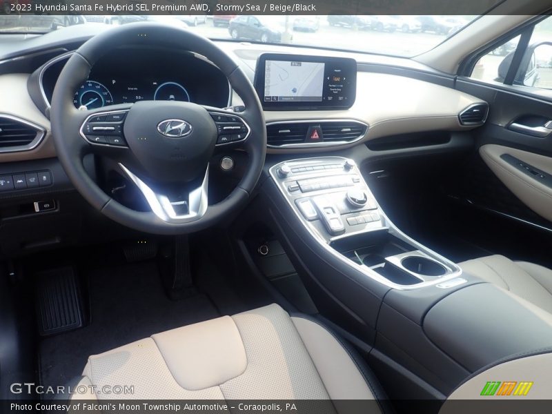  2023 Santa Fe Hybrid SEL Premium AWD Beige/Black Interior