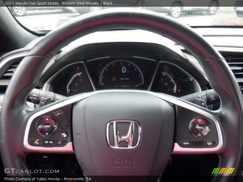 Modern Steel Metallic / Black 2020 Honda Civic Sport Sedan