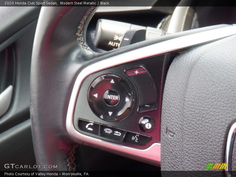 Modern Steel Metallic / Black 2020 Honda Civic Sport Sedan