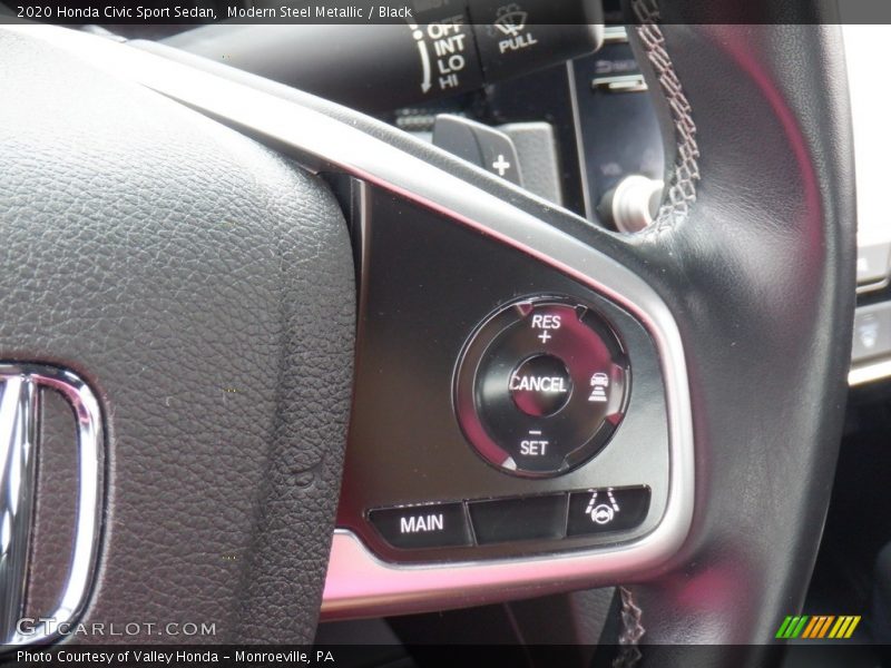 Modern Steel Metallic / Black 2020 Honda Civic Sport Sedan