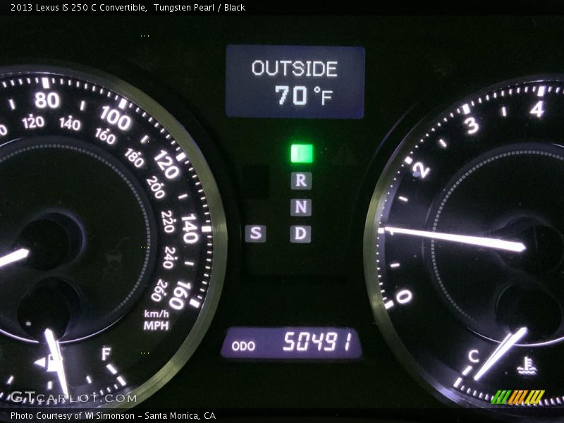 Tungsten Pearl / Black 2013 Lexus IS 250 C Convertible