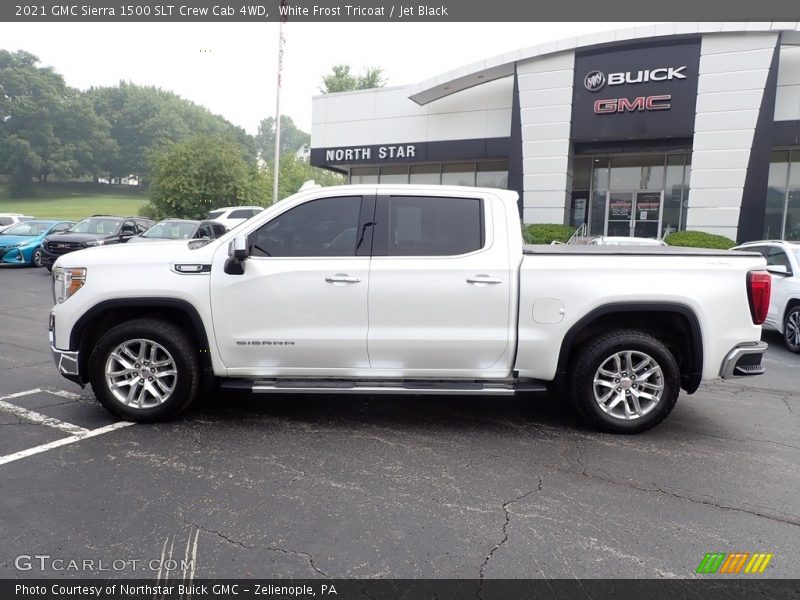 White Frost Tricoat / Jet Black 2021 GMC Sierra 1500 SLT Crew Cab 4WD