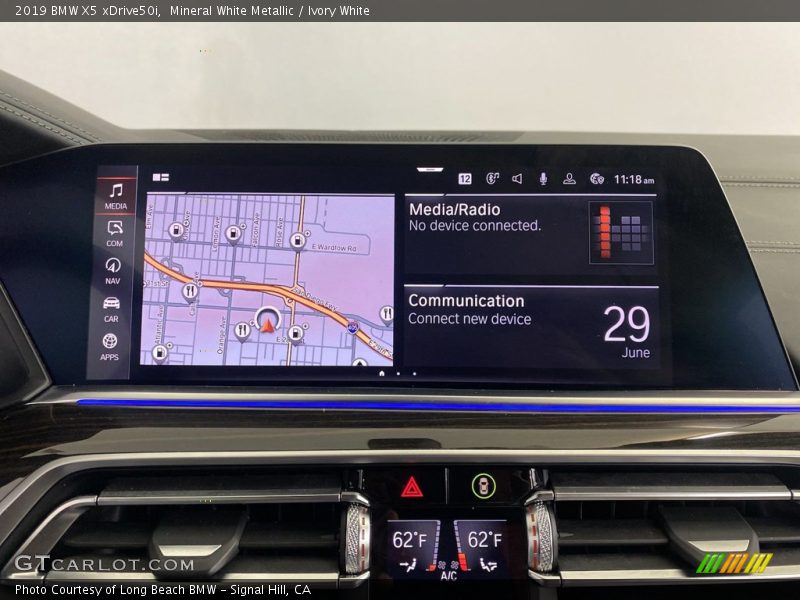 Mineral White Metallic / Ivory White 2019 BMW X5 xDrive50i