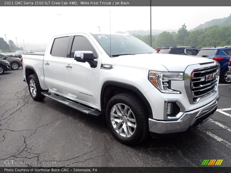 Front 3/4 View of 2021 Sierra 1500 SLT Crew Cab 4WD